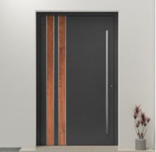 Charger l'image dans la galerie, Aluminum/ Wood Hinged Door - Custom Pivot Door