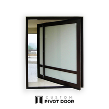 Load image into Gallery viewer, Koi Frosted Pivot Door - Custom Pivot Door
