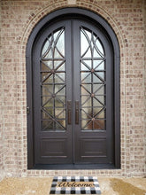 Load image into Gallery viewer, Ares Round Top Double Iron Door - Custom Pivot Door
