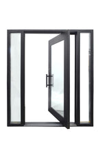 Load image into Gallery viewer, Sleek Pivot Door with Sidelights - Custom Pivot Door

