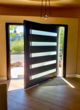 Load image into Gallery viewer, ARIA Metal/Glass Combination Pivot Door - Custom Pivot Door
