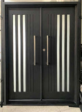 Load image into Gallery viewer, Alta double doors with slim frosted glass - Custom Pivot Door
